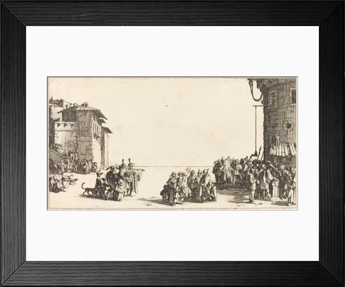 Framed Print : The Slave Market, 1620. Creator: Jacques Callot Framed Print : The Slave Market, 1620. Creator: Jacques Callot