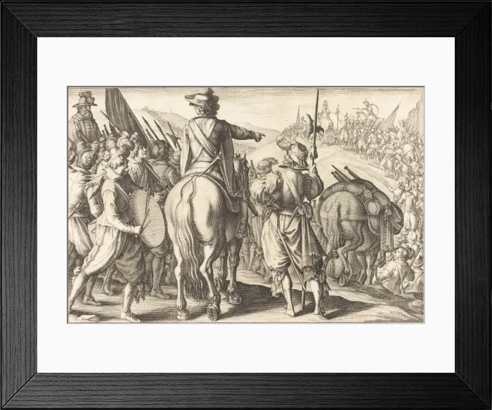 Framed Print : The Troops on the March, c. 1614. Creator: Jacques Callot Framed Print : The Troops on the March, c. 1614. Creator: Jacques Callot