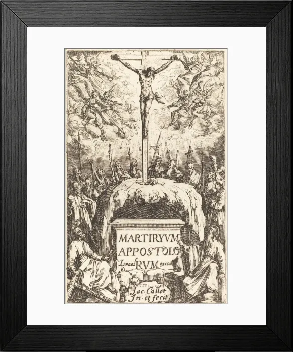 Framed Print : Title Page for The Martyrdoms of the Apostles, c. 1634 / 1635 Framed Print : Title Page for The Martyrdoms of the Apostles, c. 1634 / 1635