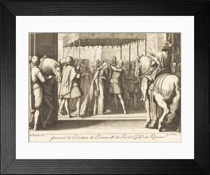 Framed Print : Crowning of the Grand Duchess, c. 1614. Creator: Jacques Callot Framed Print : Crowning of the Grand Duchess, c. 1614. Creator: Jacques Callot