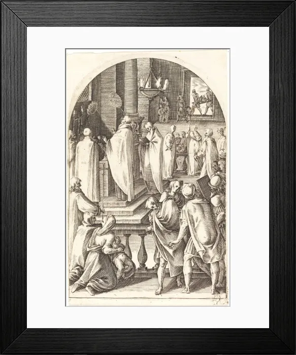 Framed Print : Saint Basil Celebrating the Mass, 1608 / 1611. Creator: Jacques Callot Framed Print : Saint Basil Celebrating the Mass, 1608 / 1611. Creator: Jacques Callot