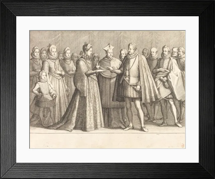 Framed Print : The Marriage of Ferdinando and Christine of Lorraine, c. 1614. Creator: Jacques Callot Framed Print : The Marriage of Ferdinando and Christine of Lorraine, c. 1614. Creator: Jacques Callot