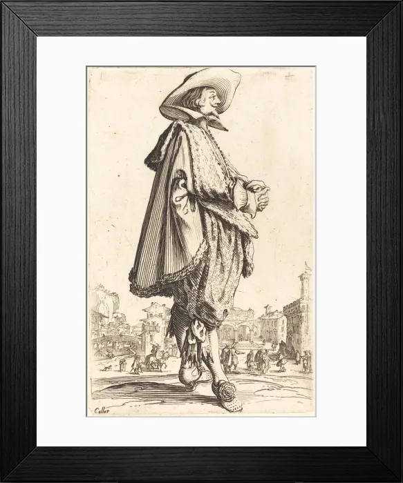 Framed Print : Noble Man with Folded Hands, c. 1620 / 1623. Creator: Jacques Callot Framed Print : Noble Man with Folded Hands, c. 1620 / 1623. Creator: Jacques Callot