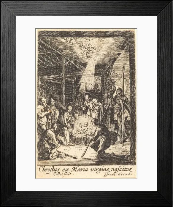Framed Print : The Nativity, in or after 1630. Creator: Jacques Callot Framed Print : The Nativity, in or after 1630. Creator: Jacques Callot