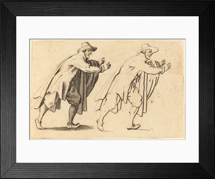 Framed Print : Man Moving Abruptly, c. 1622. Creator: Jacques Callot Framed Print : Man Moving Abruptly, c. 1622. Creator: Jacques Callot