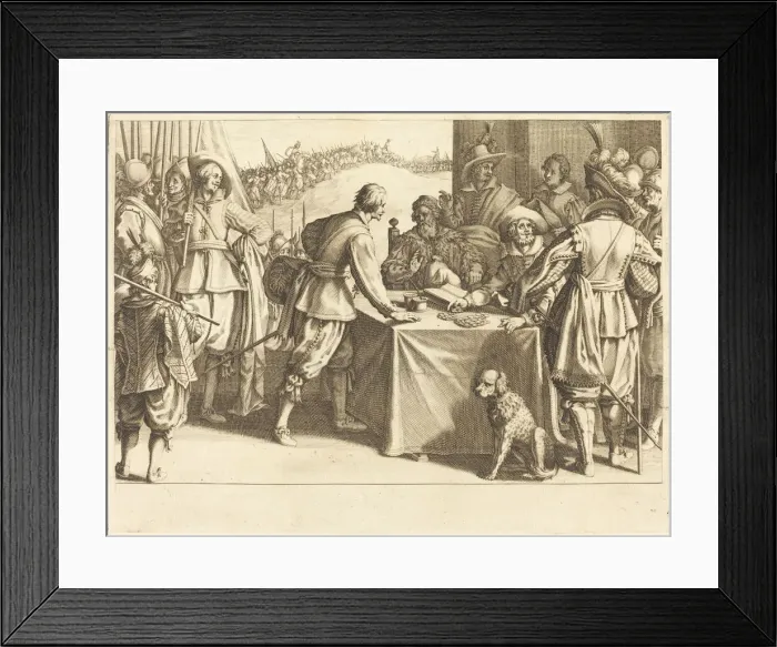 Framed Print : The Hiring of the Troops, c. 1614. Creator: Jacques Callot Framed Print : The Hiring of the Troops, c. 1614. Creator: Jacques Callot