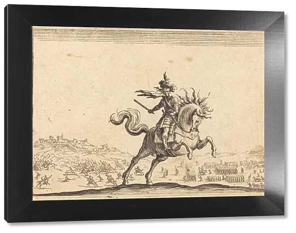 Military Commander on Horseback, c. 1622. Creator: Jacques Callot