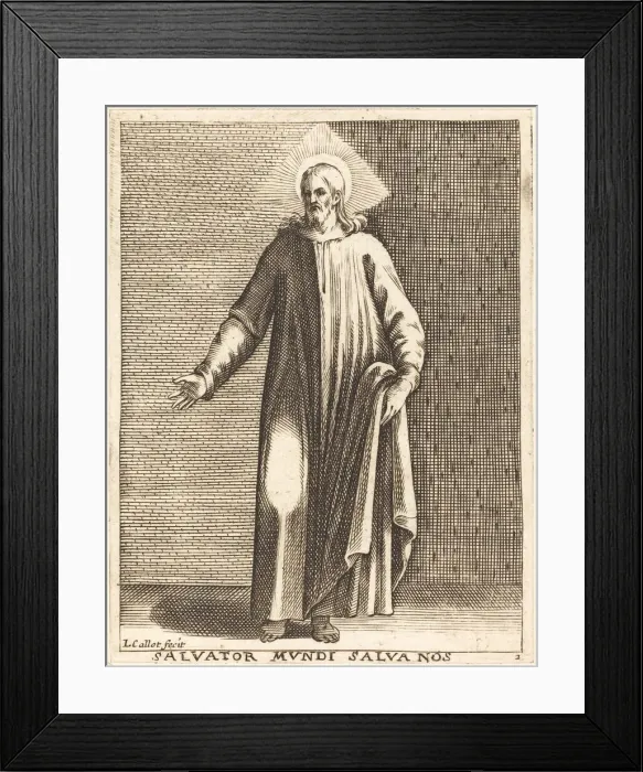 Framed Print : Salvator Mundi, 1608 / 1611. Creator: Jacques Callot Framed Print : Salvator Mundi, 1608 / 1611. Creator: Jacques Callot