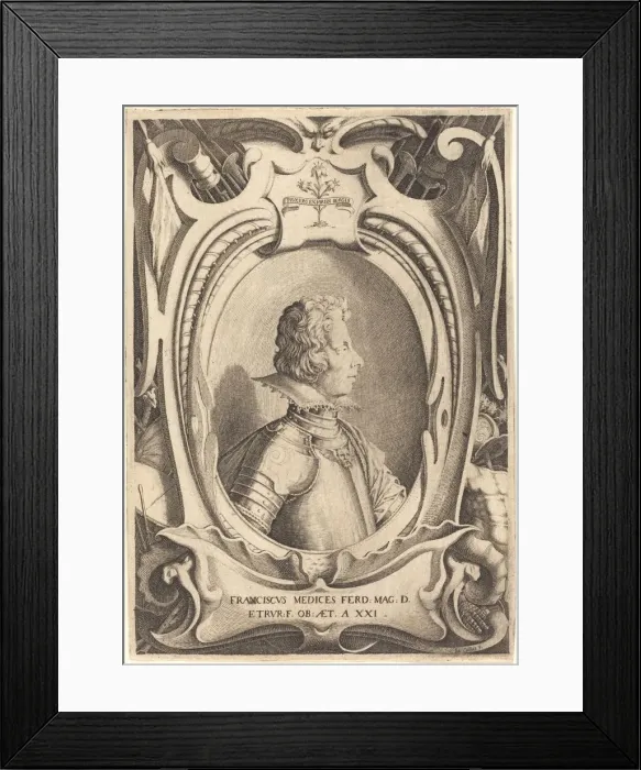 Framed Print : Francesco de Medici, probably 1614. Creator: Jacques Callot Framed Print : Francesco de Medici, probably 1614. Creator: Jacques Callot