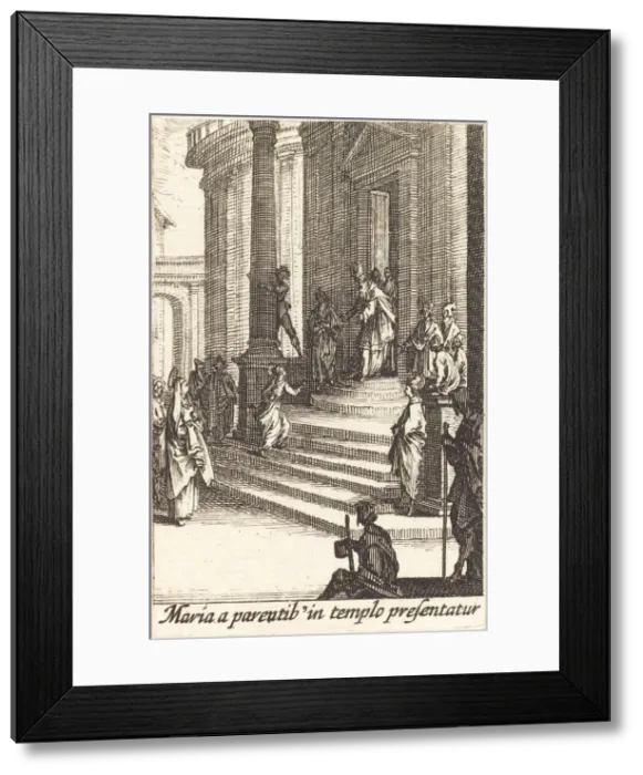 Framed Print : The Presentation of the Virgin, in or after 1630. Creator: Jacques Callot Framed Print : The Presentation of the Virgin, in or after 1630. Creator: Jacques Callot
