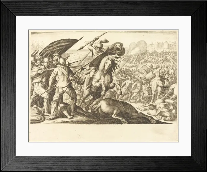 Framed Print : The Defeat of the Turkish Cavalry, c. 1614. Creator: Jacques Callot Framed Print : The Defeat of the Turkish Cavalry, c. 1614. Creator: Jacques Callot