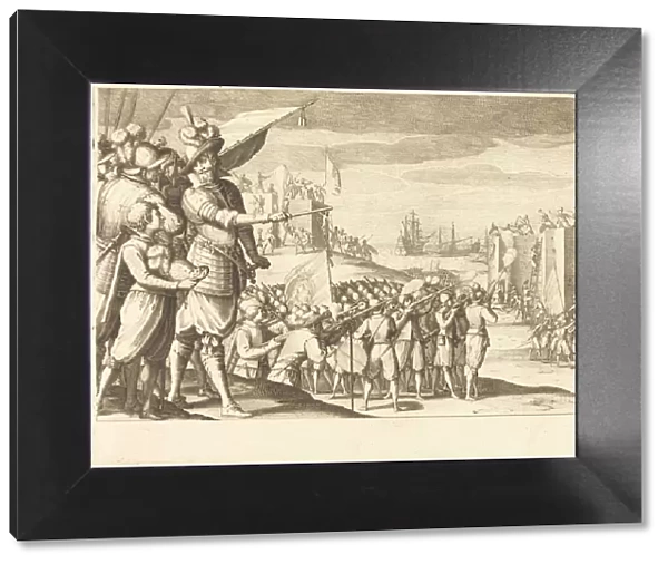 Assault on Two Fortresses, c. 1614. Creator: Jacques Callot