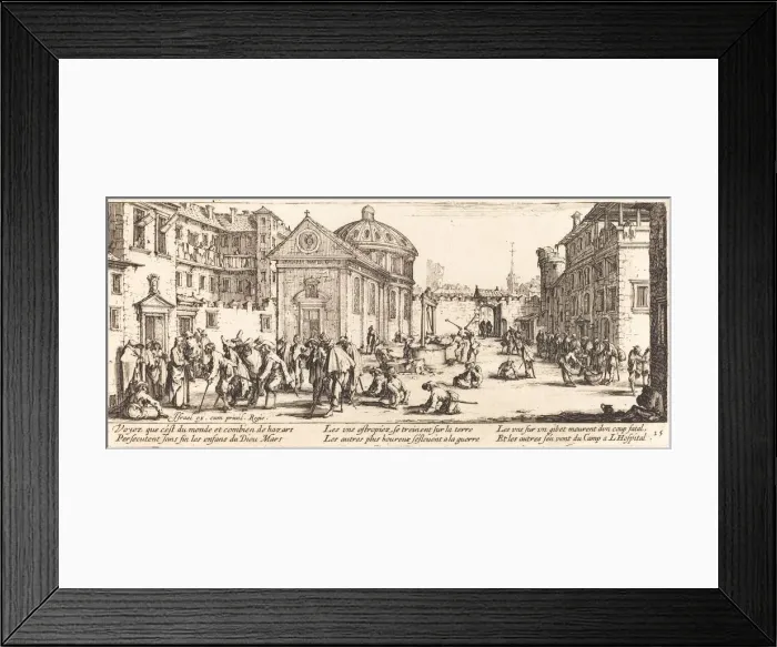 Framed Print : The Hospital, c. 1633. Creator: Jacques Callot Framed Print : The Hospital, c. 1633. Creator: Jacques Callot
