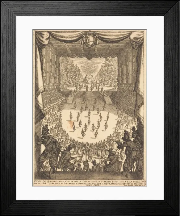 Framed Print : First Intermezzo, 1617. Creator: Jacques Callot Framed Print : First Intermezzo, 1617. Creator: Jacques Callot