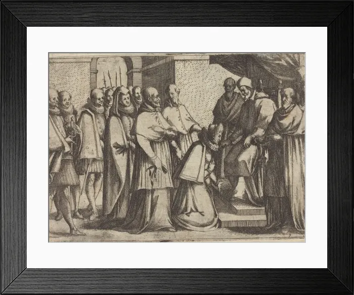 Framed Print : Papal Audience [verso], 1612. Creator: Jacques Callot
