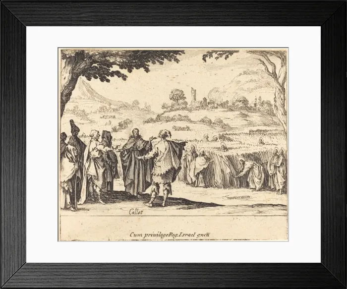 Framed Print : Jesus with the Pharisees, 1635. Creator: Jacques Callot Framed Print : Jesus with the Pharisees, 1635. Creator: Jacques Callot