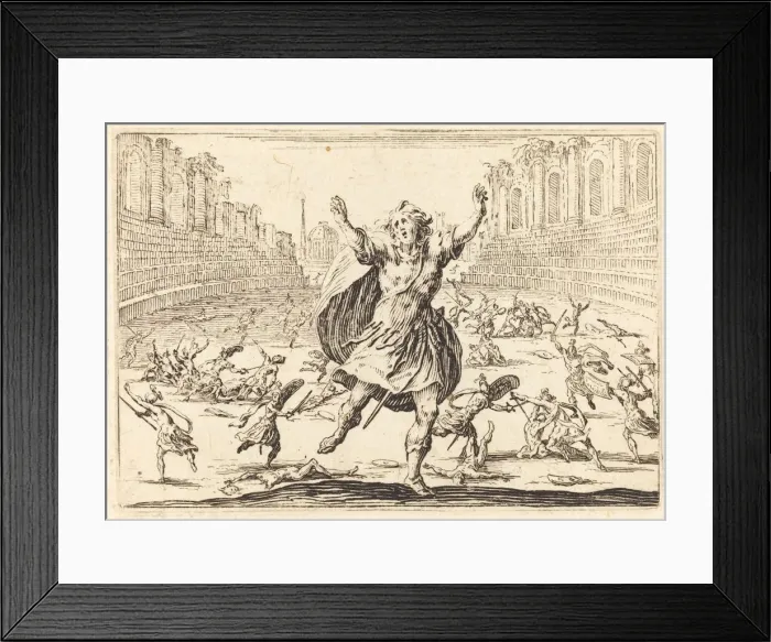 Framed Print : Skirmish in a Roman Circus, c. 1622. Creator: Jacques Callot