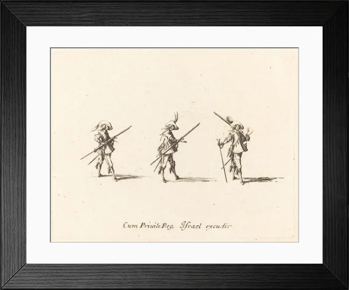 Framed Print : Drill with the Musket, 1634 / 1635. Creator: Jacques Callot Framed Print : Drill with the Musket, 1634 / 1635. Creator: Jacques Callot