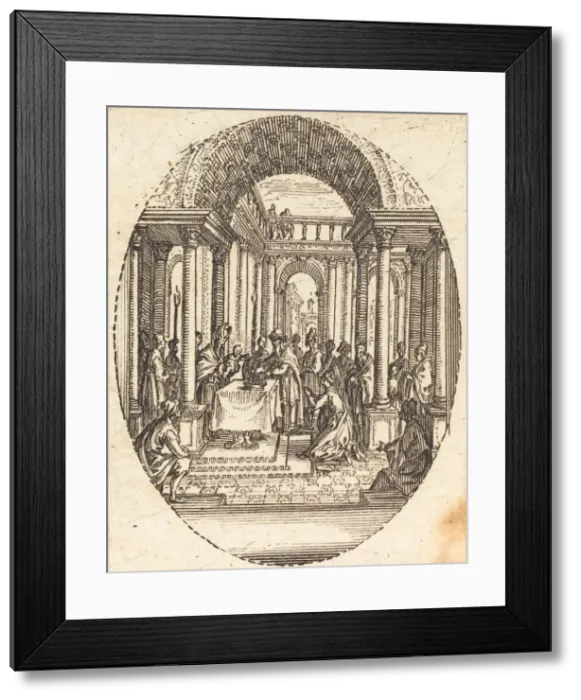 Framed Print : Presentation in the Temple, c. 1631. Creator: Jacques Callot Framed Print : Presentation in the Temple, c. 1631. Creator: Jacques Callot