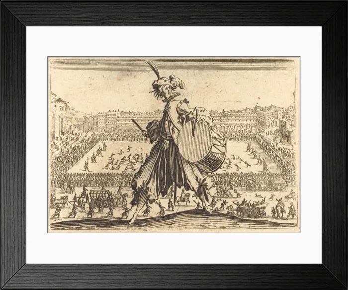 Framed Print : Piazza Santa Croce, Florence, c. 1622. Creator: Jacques Callot Framed Print : Piazza Santa Croce, Florence, c. 1622. Creator: Jacques Callot