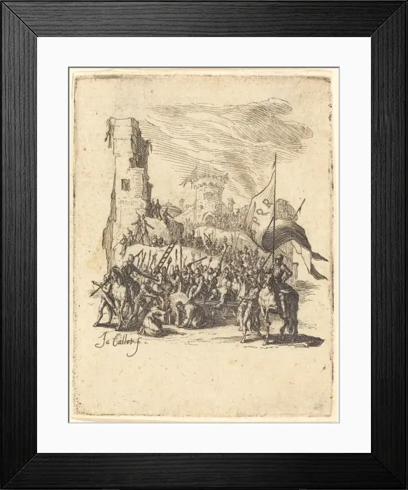 Framed Print : Christ Carrying the Cross, c. 1624 / 1625. Creator: Jacques Callot Framed Print : Christ Carrying the Cross, c. 1624 / 1625. Creator: Jacques Callot