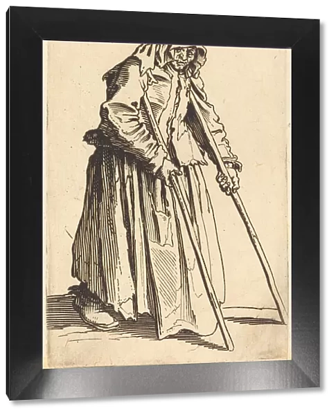 Beggar Woman with Crutches, c. 1622. Creator: Jacques Callot