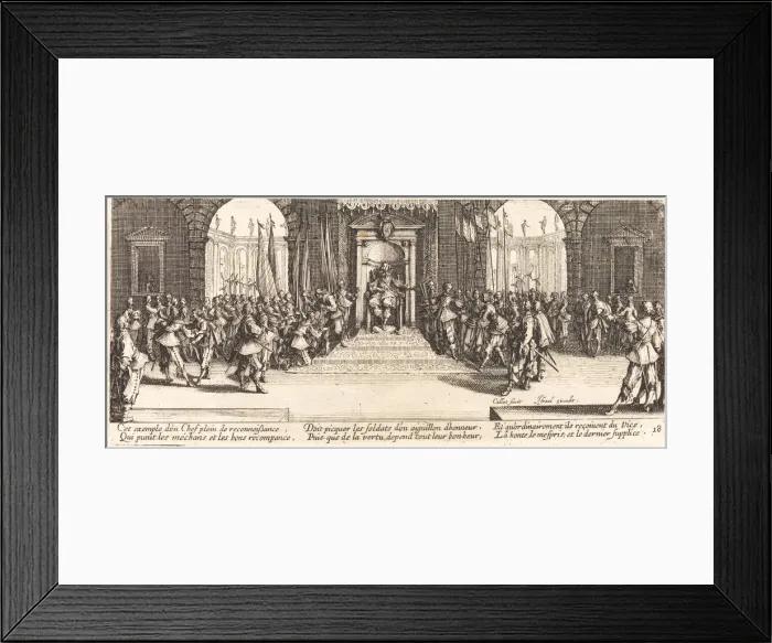 Framed Print : Distribution of Rewards, c. 1633. Creator: Jacques Callot Framed Print : Distribution of Rewards, c. 1633. Creator: Jacques Callot