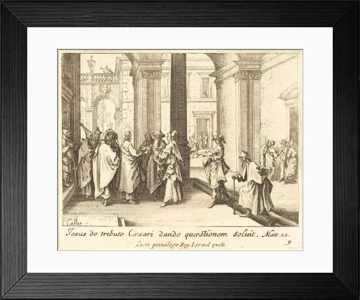 Framed Print : Caesars Coin, 1635. Creator: Jacques Callot Framed Print : Caesars Coin, 1635. Creator: Jacques Callot
