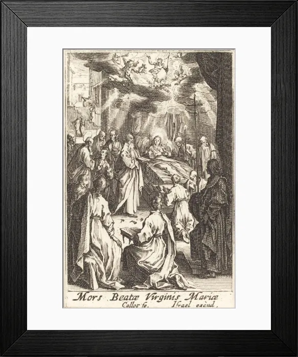 Framed Print : The Death of the Virgin, in or after 1630. Creator: Jacques Callot Framed Print : The Death of the Virgin, in or after 1630. Creator: Jacques Callot