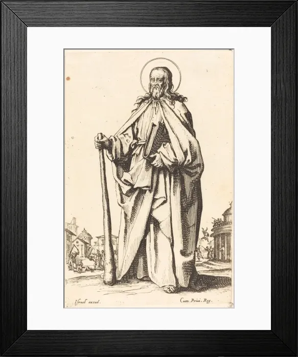 Framed Print : Saint James the Less, published 1631. Creator: Jacques Callot Framed Print : Saint James the Less, published 1631. Creator: Jacques Callot