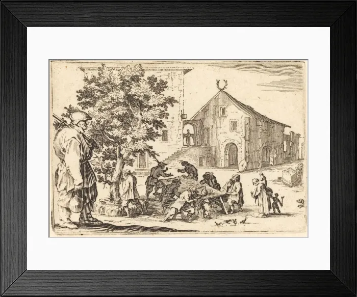 Framed Print : Tavern, c. 1622. Creator: Jacques Callot Framed Print : Tavern, c. 1622. Creator: Jacques Callot