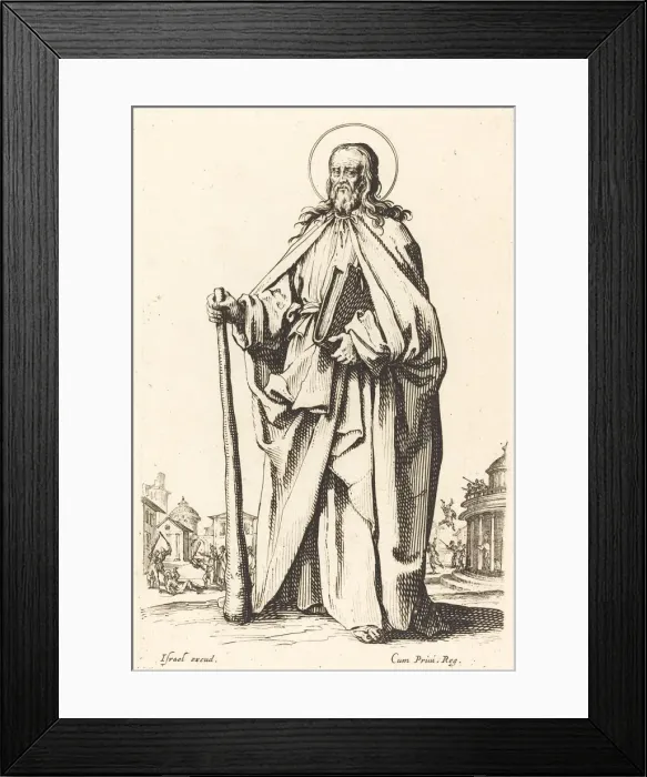 Framed Print : Saint James the Less, published 1631. Creator: Jacques Callot Framed Print : Saint James the Less, published 1631. Creator: Jacques Callot