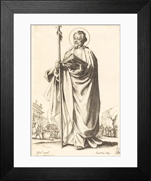 Framed Print : Saint Thomas, published 1631. Creator: Jacques Callot Framed Print : Saint Thomas, published 1631. Creator: Jacques Callot