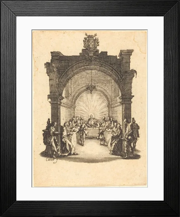 Framed Print : The Last Supper, c. 1624 / 1625. Creator: Jacques Callot Framed Print : The Last Supper, c. 1624 / 1625. Creator: Jacques Callot