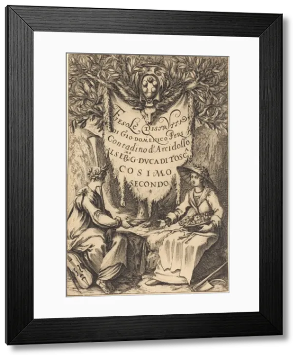 Framed Print : La belle jardiniere, 1619. Creator: Jacques Callot Framed Print : La belle jardiniere, 1619. Creator: Jacques Callot