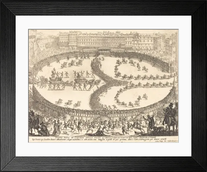Framed Print : View of the Festival, 1616. Creator: Jacques Callot Framed Print : View of the Festival, 1616. Creator: Jacques Callot