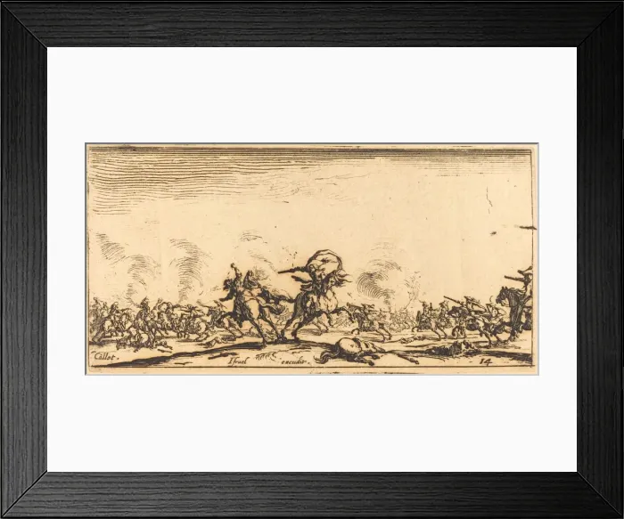 Framed Print : The Cavalry Combat with Pistols, c. 1632 / 1634. Creator: Jacques Callot Framed Print : The Cavalry Combat with Pistols, c. 1632 / 1634. Creator: Jacques Callot