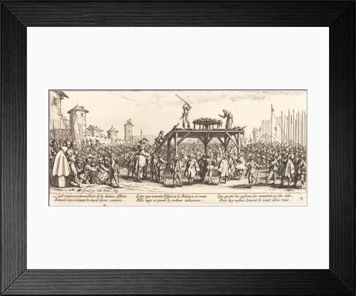 Framed Print : The Wheel, c. 1633. Creator: Jacques Callot Framed Print : The Wheel, c. 1633. Creator: Jacques Callot
