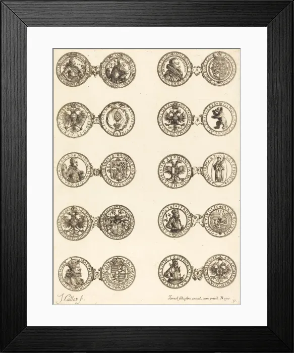 Framed Print : Coins [plate 9]. Creator: Jacques Callot