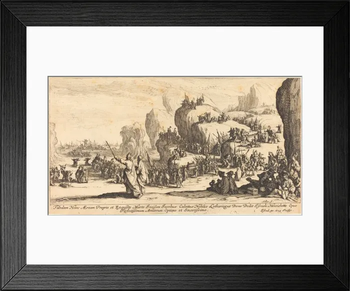 Framed Print : The Crossing of the Red Sea, 1629. Creator: Jacques Callot Framed Print : The Crossing of the Red Sea, 1629. Creator: Jacques Callot