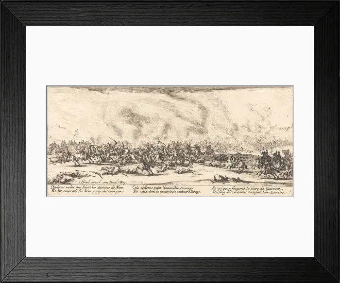 Framed Print : The Battle, c. 1633. Creator: Jacques Callot Framed Print : The Battle, c. 1633. Creator: Jacques Callot