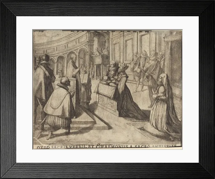 Framed Print : Marriage of Margaret of Austria and Philip III [verso], 1612. Creator: Jacques Callot