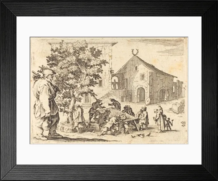 Framed Print : Tavern, c. 1622. Creator: Jacques Callot Framed Print : Tavern, c. 1622. Creator: Jacques Callot