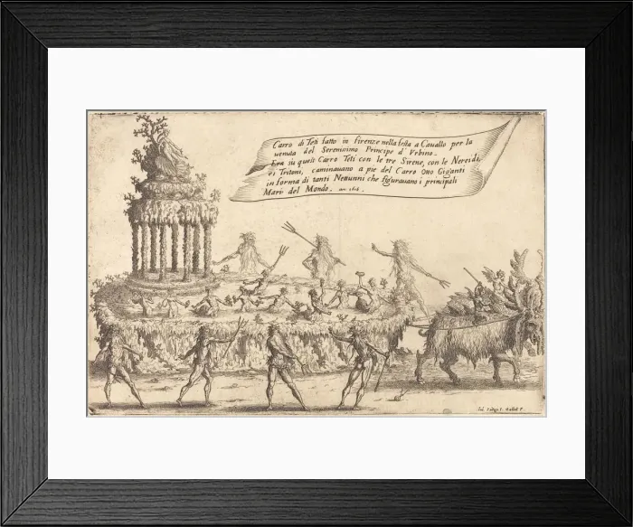 Framed Print : The Float of Thetis, 1616. Creator: Jacques Callot