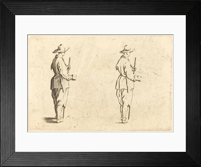 Framed Print : Peasant with a Cup, c. 1622. Creator: Jacques Callot Framed Print : Peasant with a Cup, c. 1622. Creator: Jacques Callot