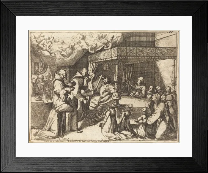 Framed Print : Death of the Queen, 1612. Creator: Jacques Callot Framed Print : Death of the Queen, 1612. Creator: Jacques Callot