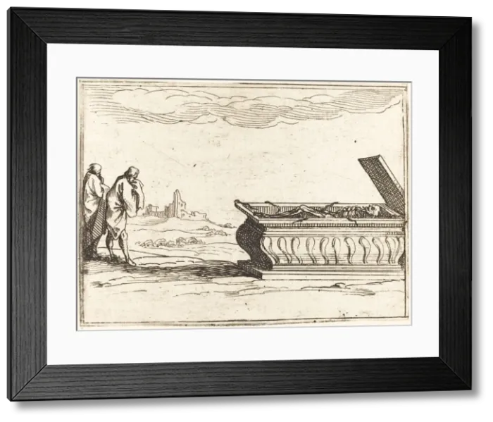 Framed Print : The Tomb, 1628. Creator: Jacques Callot Framed Print : The Tomb, 1628. Creator: Jacques Callot