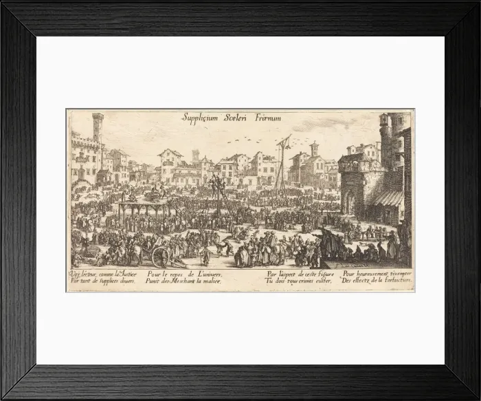Framed Print : The Punishments. Creator: Jacques Callot Framed Print : The Punishments. Creator: Jacques Callot