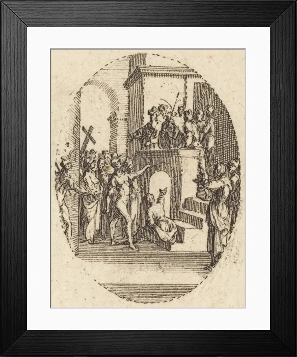 Framed Print : Christ before Pilate, c. 1631. Creator: Jacques Callot Framed Print : Christ before Pilate, c. 1631. Creator: Jacques Callot