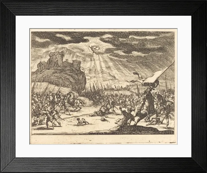 Framed Print : Conversion of Paul, 1635. Creator: Jacques Callot Framed Print : Conversion of Paul, 1635. Creator: Jacques Callot